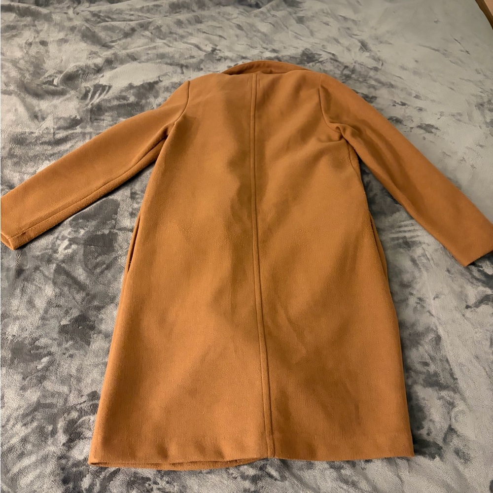 Zara Camel/Tan Long Coat - Picture 4 of 5